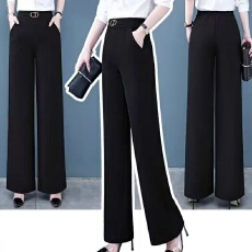 批发黑色高腰直筒裤<b class='q'>女</b>2026年春夏新款高腰显瘦休闲西装裤宽松韩版<b class='q'>长裤</b>