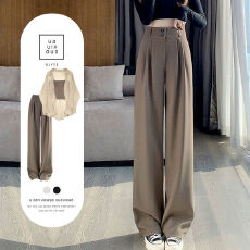 批发<b class='q'>西装</b>裤<b class='q'>女</b>春秋2026年新款高腰垂感直筒梨形身材裤子窄版拖地阔腿<b class='q'>裤</b>