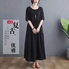 批发<b class='q'>女</b>装短袖<b class='q'>大码</b><b class='q'>连衣裙</b>2026夏装新款胖MM宽松显瘦遮肚长裙<b class='q'>夏</b>季裙子<b class='q'>女</b>