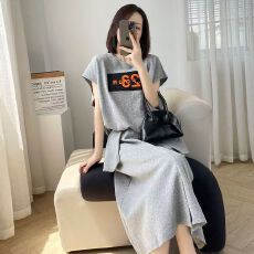 批发<b class='q'>胖</b><b class='q'>MM</b><b class='q'>特大</b>码300斤时尚宽松薄款两件 套女夏季短袖上衣半身裙套装