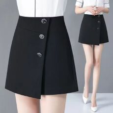 批发高腰显瘦百搭韩版休闲新款<b class='q'>裤</b>裙百搭黑色西装短<b class='q'>裤</b>阔腿<b class='q'>裤</b>a<b class='q'>字</b>裙<b class='q'>裤</b>