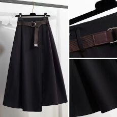批发大码半身裙子女士松紧腰a字裙中长款不规则高腰显瘦百搭<b class='q'>长裙</b>伞裙