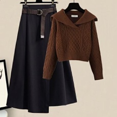 批发大码半身裙子女松紧腰a字裙中长款不规则高腰显瘦百搭<b class='q'>长裙</b>伞裙