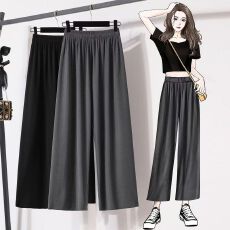 批发超大码胖人<b class='q'>运动</b>直筒裤女夏季<b class='q'>新款</b>松紧腰百搭宽松遮肉休闲裤