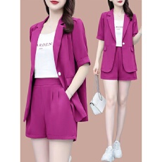 批发小<b class='q'>西装</b>显瘦休闲时尚套装女2026夏季洋气质职业短裤时髦西服两件套
