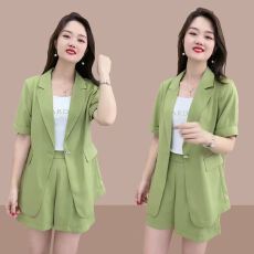 批发小<b class='q'>西装</b>显瘦休闲时尚套装女2026夏季洋气质职业短裤时髦西服两件套