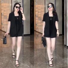 批发西装<b class='q'>套装</b><b class='q'>女装</b>夏季韩版宽松气质学院风减龄温柔系<b class='q'>职业</b>凉快垂感抗皱