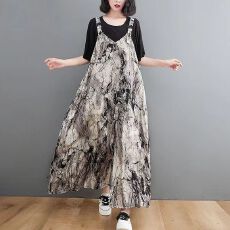 批发<b class='q'>背带裤</b>夏季薄款短袖时尚套装女夏季特<b class='q'>大码</b>宽松遮肉洋气减龄两件套