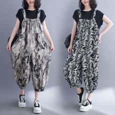 批发短袖T恤<b class='q'>背带裤</b>两件套女洋气减龄新款网红炸街超火夏季套装