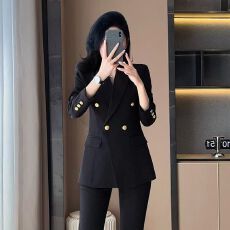 批发后开叉西服套装<b class='q'>女</b>春秋2026新款<b class='q'>女</b>神范气质正装工作服职业<b class='q'>西装</b>外套
