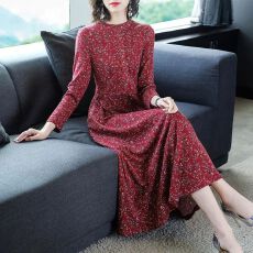 批发2026新款中老年人连衣裙洋气<b class='q'>妈妈</b>装<b class='q'>秋</b>季连衣裙