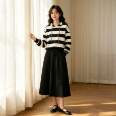 批发胖妹妹春装显瘦适合胖女人穿的套装大码女宽松<b class='q'>卫衣</b><b class='q'>连衣裙</b>两件套