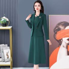 批发单/套装 时尚<b class='q'>连衣裙</b>套装女2026春秋季新款洋气显瘦气质两件套女春