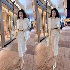 批发气质优雅工作服套装女高端西装外套连衣长裙职业轻熟风两件套女春