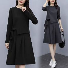 批发大码遮肚胖mm两件套时尚套装裙子春款<b class='q'>女装</b>2026新款减龄胖妹妹冬季