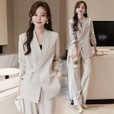 批发休闲<b class='q'>西装</b>外套女春秋2026新款韩版高级感阔腿裤职业装西服两件套装