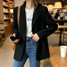 批发西装外套<b class='q'>女</b>2026春秋新款韩版宽松百搭学生中长款上衣休闲<b class='q'>小</b><b class='q'>西服</b><b class='q'>女</b>