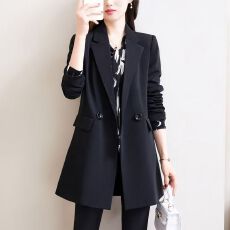批发宽松休闲黑色上衣爆款<b class='q'>小</b><b class='q'>西服</b><b class='q'>女</b>气质韩版ins春秋外套2026新款西装