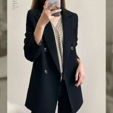 批发黑色小西装外套女2026新款春<b class='q'>秋</b>韩版休闲英伦风宽松气质洋气时尚