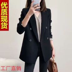 批发高档装外套女春<b class='q'>秋</b>款新款网红炸街设计款西服女外套百搭洋气时尚