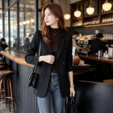 批发西服外套女<b class='q'>秋</b>款显瘦2026春<b class='q'>秋</b>新款中长款西装韩版小西装外套女气质