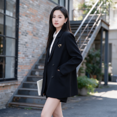 批发2026新款大码女装胖mm显瘦减龄<b class='q'>西装</b>外套女韩版休闲炸街英伦风西服