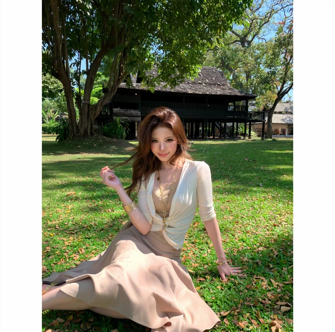 작은 키 마이크로 지방 슬림해 보이는 유물 프랑스식 높음 지혜 센스 페이크 레이어드 긴팔 티셔츠 봄 여름 레이스 표지 고기 부드러운