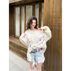 已出货 FTT FlyTheTruth绵绵奶盖设计感条纹长袖衬衫女