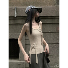 批发已出货 辣妹蝴蝶结立体装饰短款<b class='q'>t</b><b class='q'>恤</b>女秋季纯欲小上衣时尚吊带背心