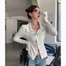 批发已出货灰色内搭打底衫女春秋设计感时尚<b class='q'>衬衫</b>气质长袖上衣女