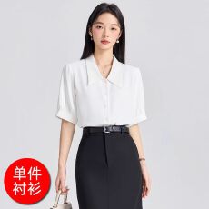 批发短袖衬衫女2026夏季新款时尚气质小个子面试通勤<b class='q'>职业</b>装衬衣