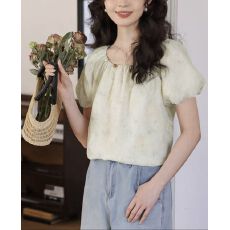 批发法式气质刺绣短袖<b class='q'>衬衫</b>女2026夏季新款设计感小众<b class='q'>宽松</b>显瘦上衣