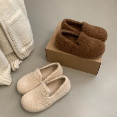 批发软绵绵一脚蹬毛毛鞋2025秋<b class='q'>冬</b>保暖简约内增高全包毛毛鞋