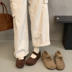 批发内增5cm绒面玛丽珍2025秋<b class='q'>冬</b>气质百搭圆头魔术贴加绒勃肯鞋