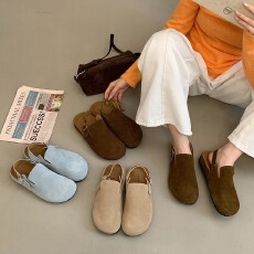 批发新款磨砂皮勃肯厚底凉鞋2026春<b class='q'>夏</b>款韩版平底外出博肯鞋