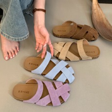 批发磨砂牛皮镂空勃肯2026<b class='q'>夏</b>款复古巨软真皮博肯鞋