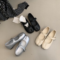 新款简约内增高分趾鞋2026春夏款浅口一字扣小众玛丽珍单鞋