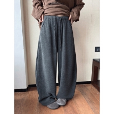 批发纯色糯米弯刀裤大码休闲裤女束脚裤阔腿裤子学生胖mm直筒拖地裤