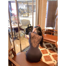 批发<b class='q'>实拍</b>实价 秋冬辣妹蕾丝露背连衣裙女设计感收腰显瘦包臀裙打底裙