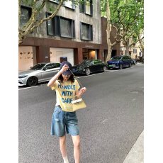 40支220克精梳92%棉+8%氨纶后包领修身显瘦正肩短袖t恤女