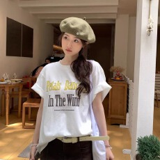 批发【220克纯棉】<b class='q'>印花</b>短袖T恤女