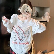 批发【160克<b class='q'>亚麻</b>雪花】长袖T恤防晒衫打底衫罩衫 透气宽松