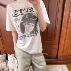 批发【230克纯棉】印花短袖T恤女--源头现货高品质