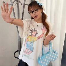 批发【230克纯棉】印花短袖T恤女--源头现货高品质