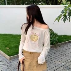 批发【180克<b class='q'>亚麻</b>雪花】长袖T恤防晒衫打底衫罩衫 透气宽松
