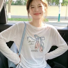 批发【180克<b class='q'>亚麻</b>雪花】长袖T恤防晒衫打底衫罩衫 透气宽松