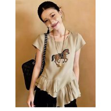 批发大码<b class='q'>不规则</b>简约女2026年夏季新款轻奢小众上衣