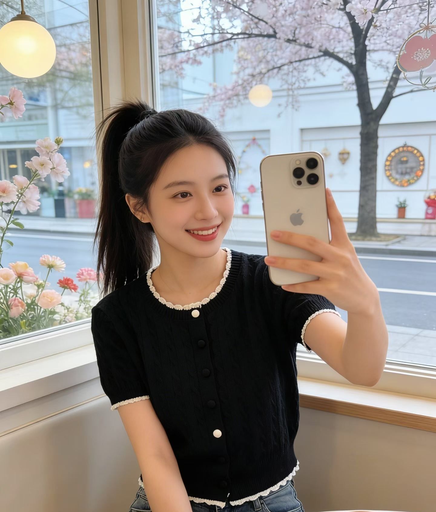 2026 년 여름 새로운 작은 샤넬 스타일 라운드 넥 단일 행 단추 꽈배기 니트 반팔 오픈 가디건