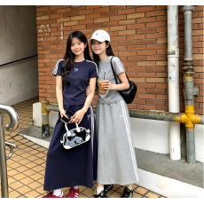 批发设计感韩系两件<b class='q'>套装</b>女2026夏季新款蝴蝶结条纹短袖T恤+休闲半身裙