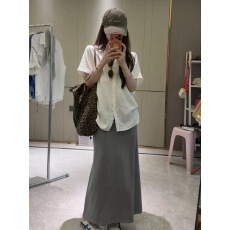 批发原版布料 韩系慵懒风v领掐腰短袖<b class='q'>衬衫女</b>夏季薄款衬衣气质